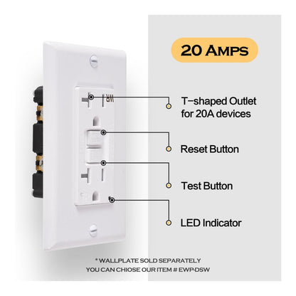 Case of 4 - Receptacle Duplex GFCI Tamper & Weather Resistant