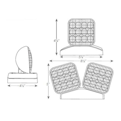 Self-Diagnostic LED Indoor Thermoplastic Remote Head Light Fixture - White or Black Finish - LumeGen