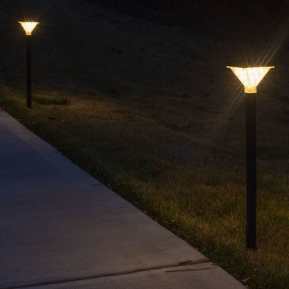 2-Pack Solar LED Luxor Pathway Light - Black Finish - Gama Sonic