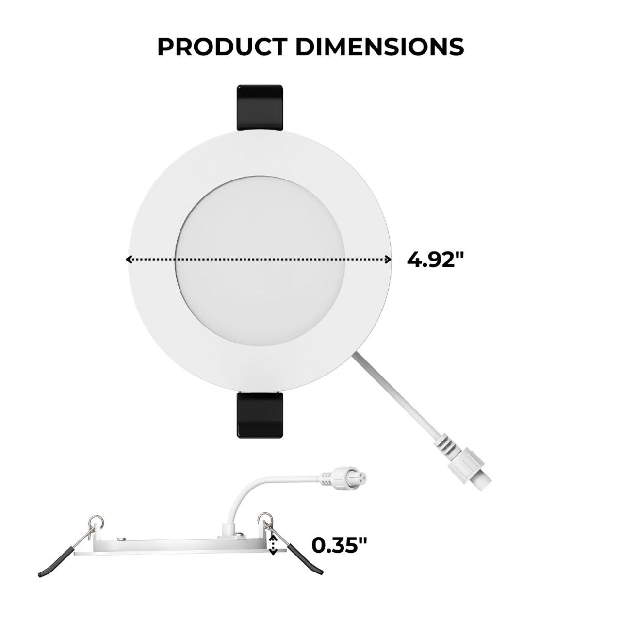 4in. LED Ultra-Slim Recessed Down Light - 9W - Color Tunable 27K/30K/35K/40K/50K - LumeGen