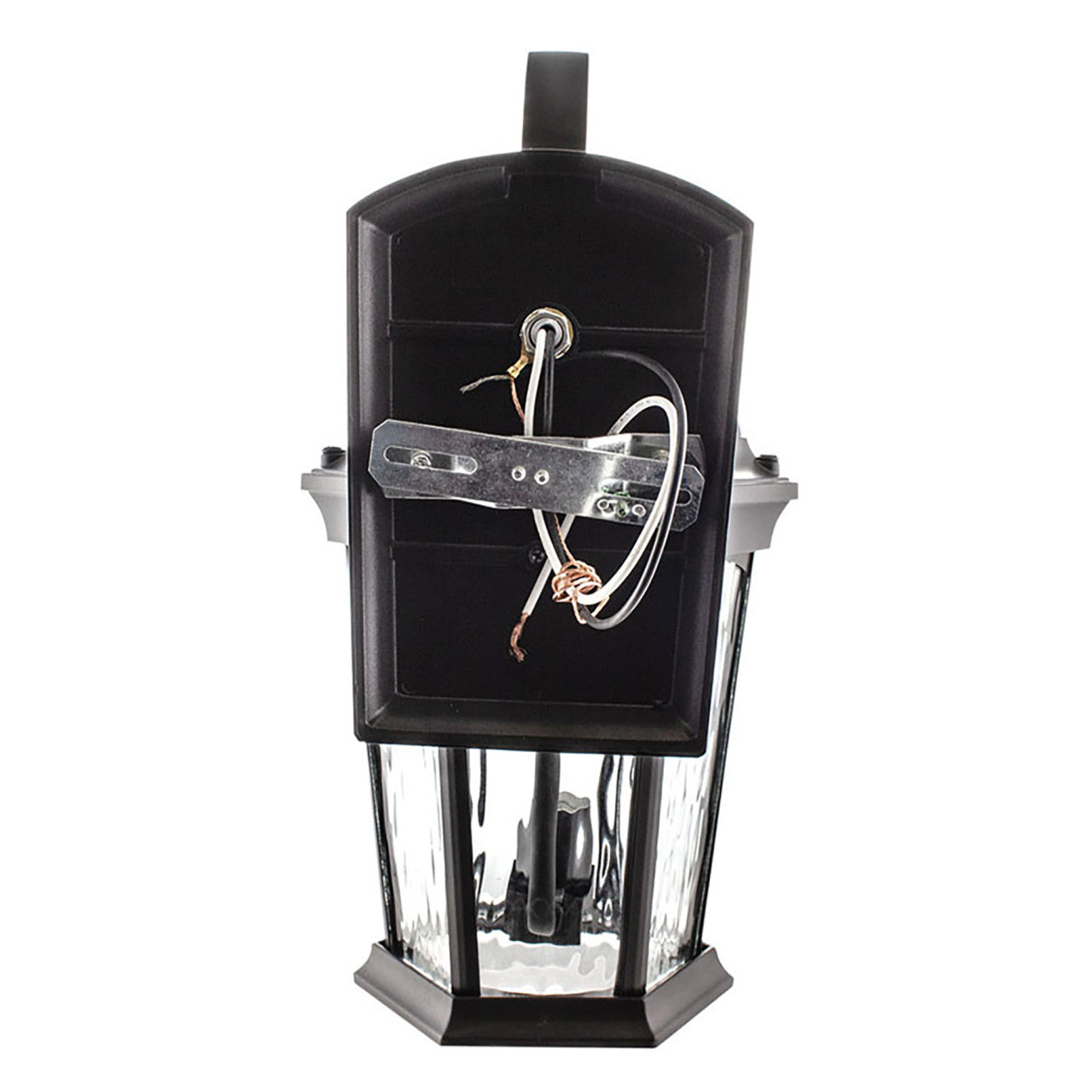 LED Outdoor Wall Flame Lantern Light - 12.5W - 1200 Lumens - 3000K - Bronze Water Glass Finish - Euri Lighting