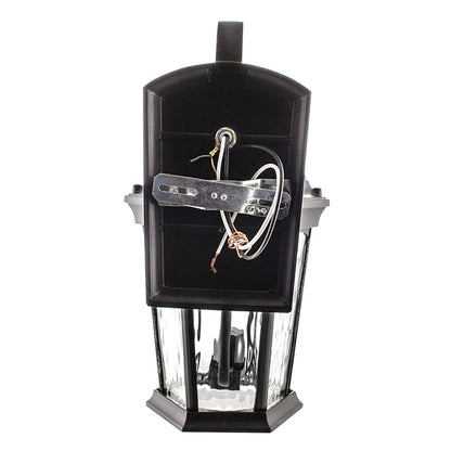 LED Outdoor Wall Flame Lantern Light - 12.5W - 1200 Lumens - 3000K - Bronze Water Glass Finish - Euri Lighting