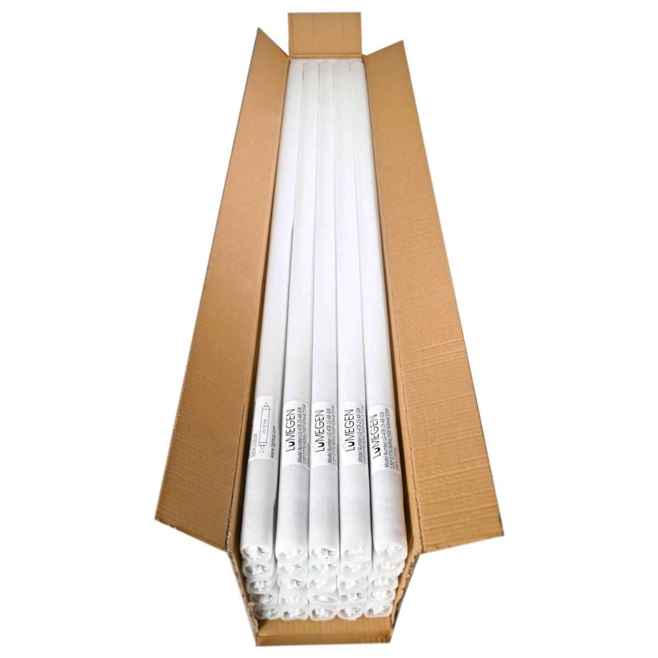 Case of 25 - 4ft LED T8 Tube - Type A+B - 15W - 2200 Lumens - 3500K 4000K 5000K - LumeGen