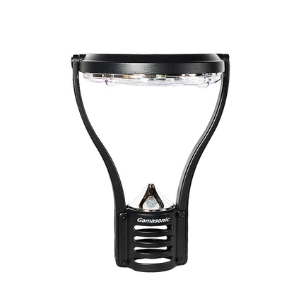 Solar LED Modern Post Light - 150 Lumens - 2700K - Black Finish - Gama Sonic