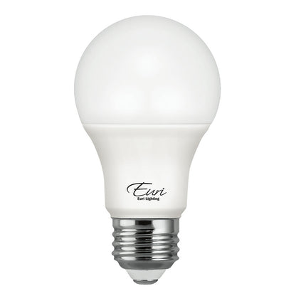 CASE OF 24 - LED A19 Bulb E26 - 9W - 800 Lumens - Euri Lighting (6 PACKS OF 4)