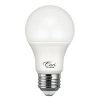 CASE OF 24 - LED A19 Bulb E26 - 9W - 800 Lumens - Euri Lighting (6 PACKS OF 4)