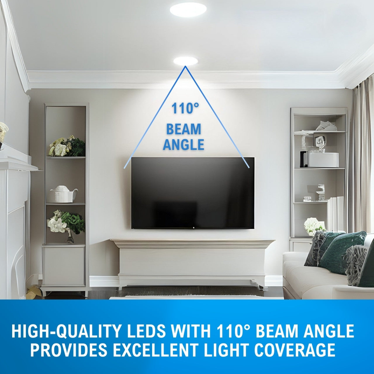 6in. LED Ultra-Slim Recessed Down Light - 12W - Color Tunable 27K/30K/35K/40K/50K - LumeGen