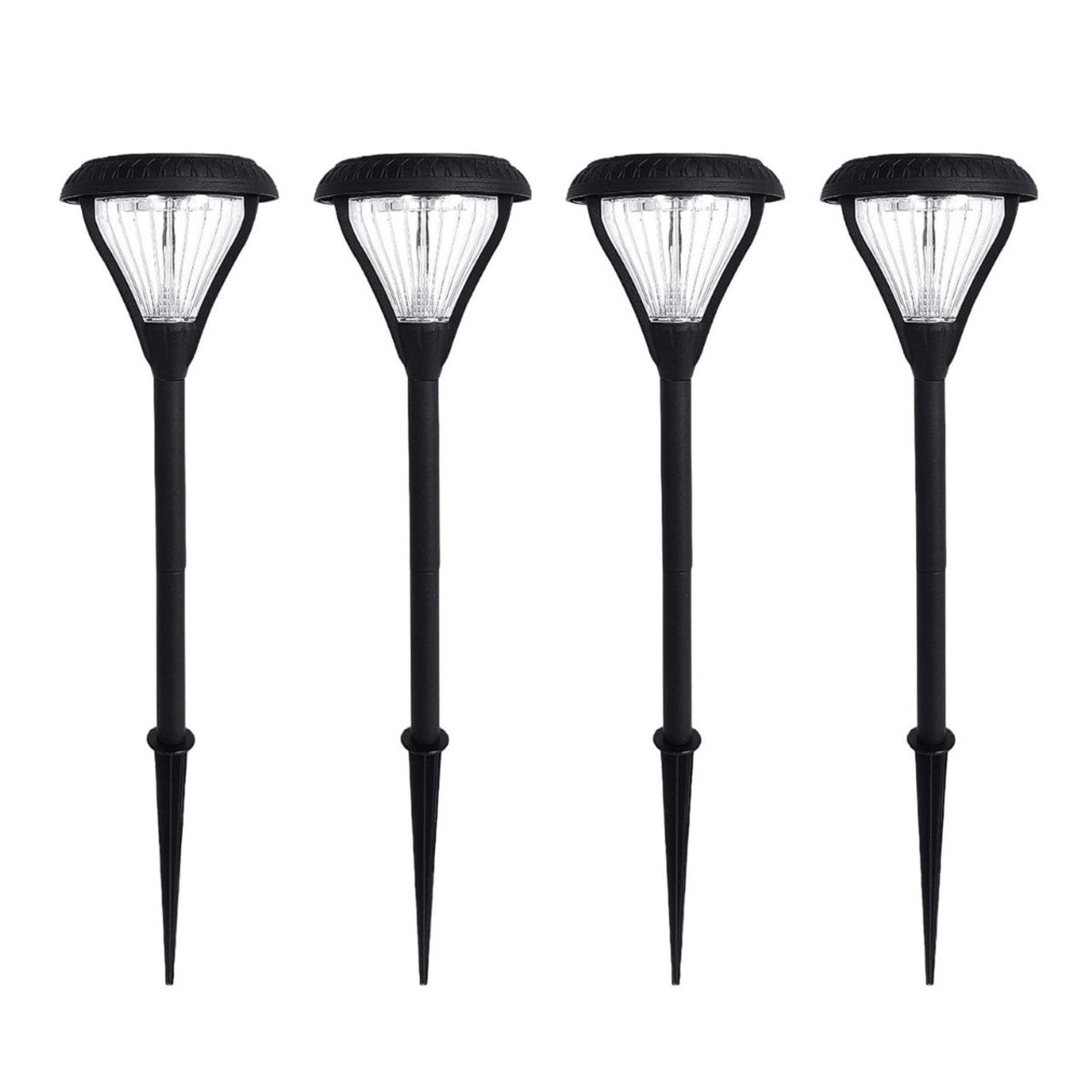 4-Pack Solar LED Premier Garden Stake Light - Black - Gama Sonic