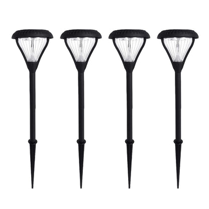 4-Pack Solar LED Premier Garden Stake Light - Black - Gama Sonic