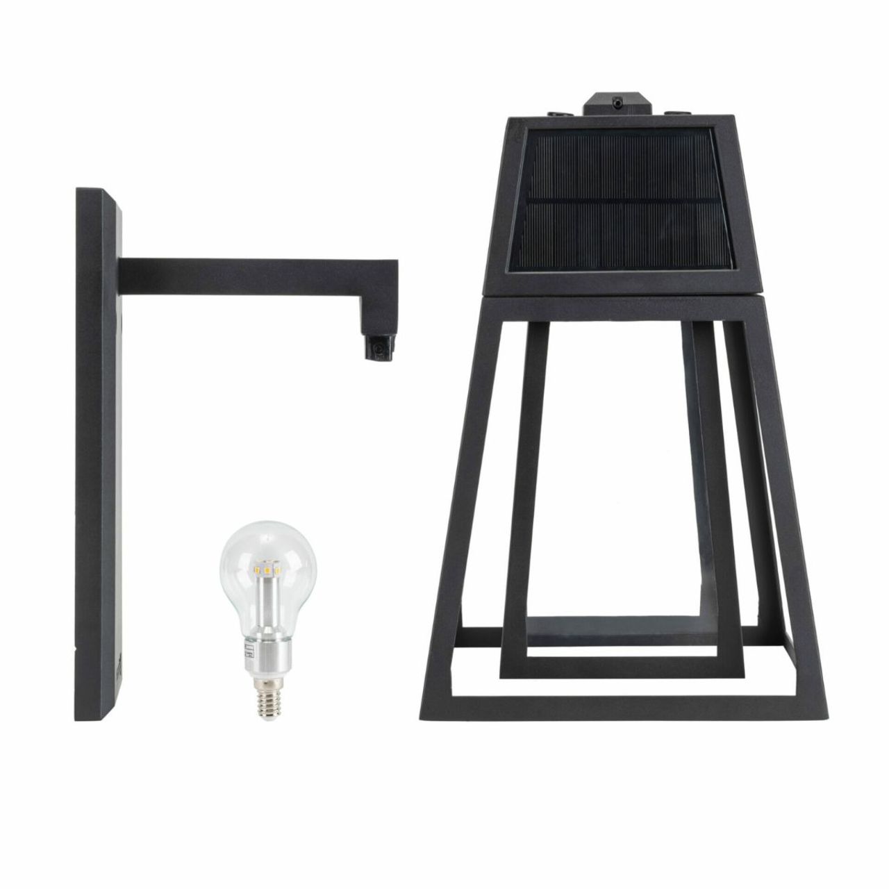 Solar LED Aria Wall Light - Black Finish -Gama Sonic