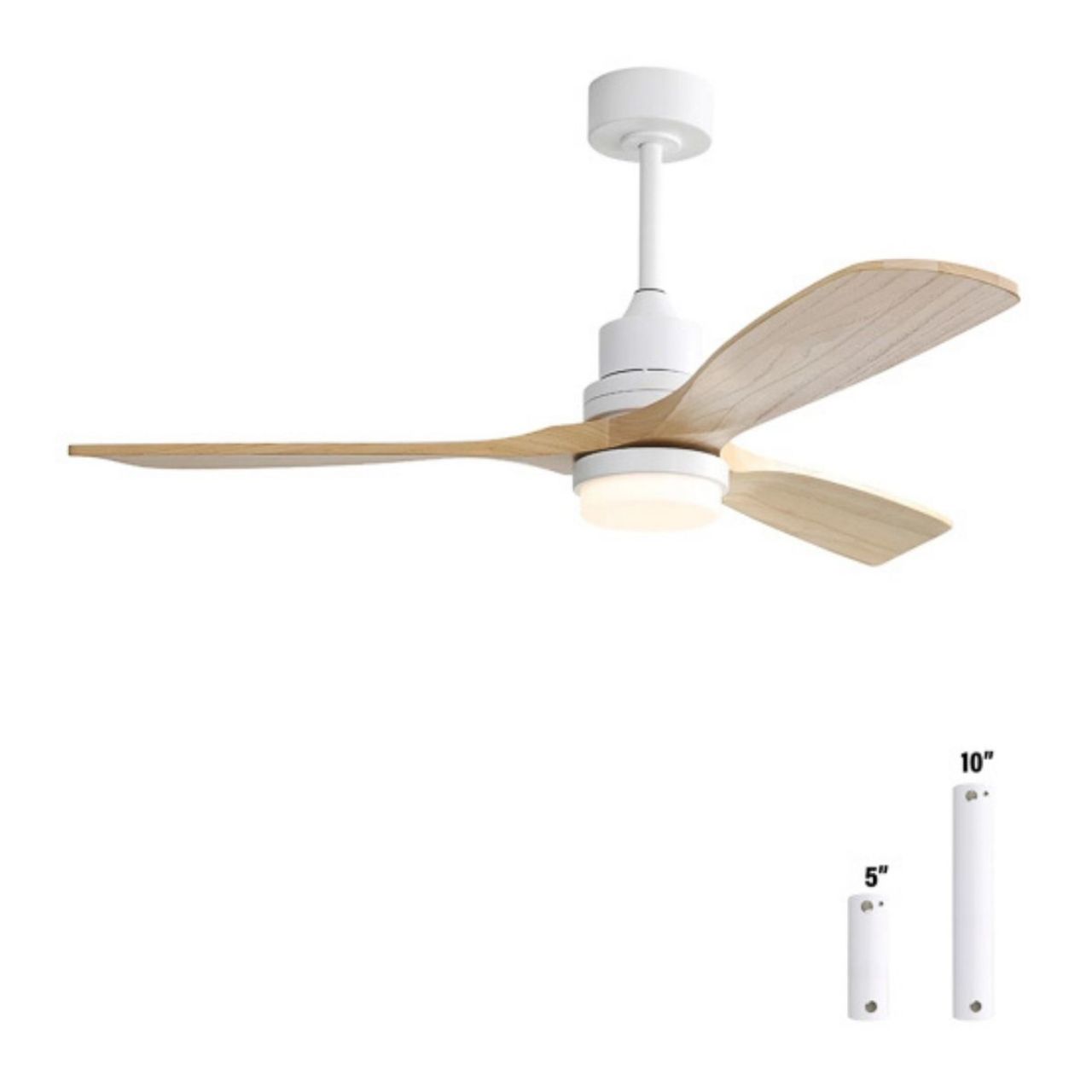 52in. Ceiling Fan with LED Light Kit - 18W - 800 Lumens - Color Selectable - Remote Control