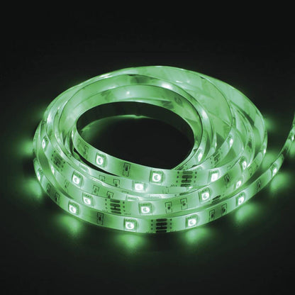 9ft. 10in. LED Color Changing RGB Flexible Plug-in Tape Light - 7.5W - 400 Lumens - with Remote Control - Pinegreen Lighting