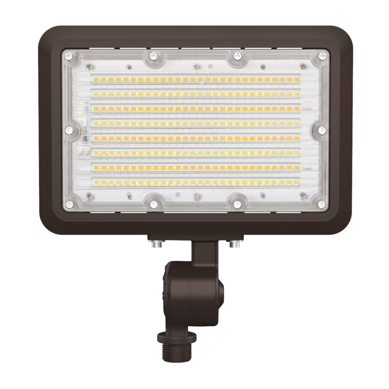 LED Mini Flood Light - Wattage Adjustable 40W/50W/60W - Color Tunable - Bronze Finish - Adjustable Knuckle Mount - LumeGen