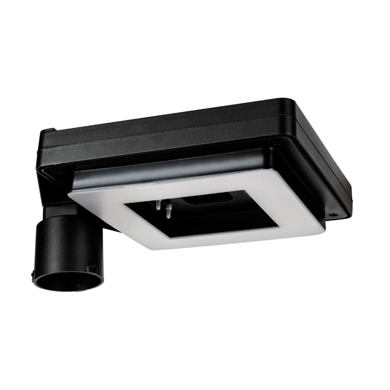 Solar LED Contemporary Square Post Light Head - Black Finish - Gama Sonic