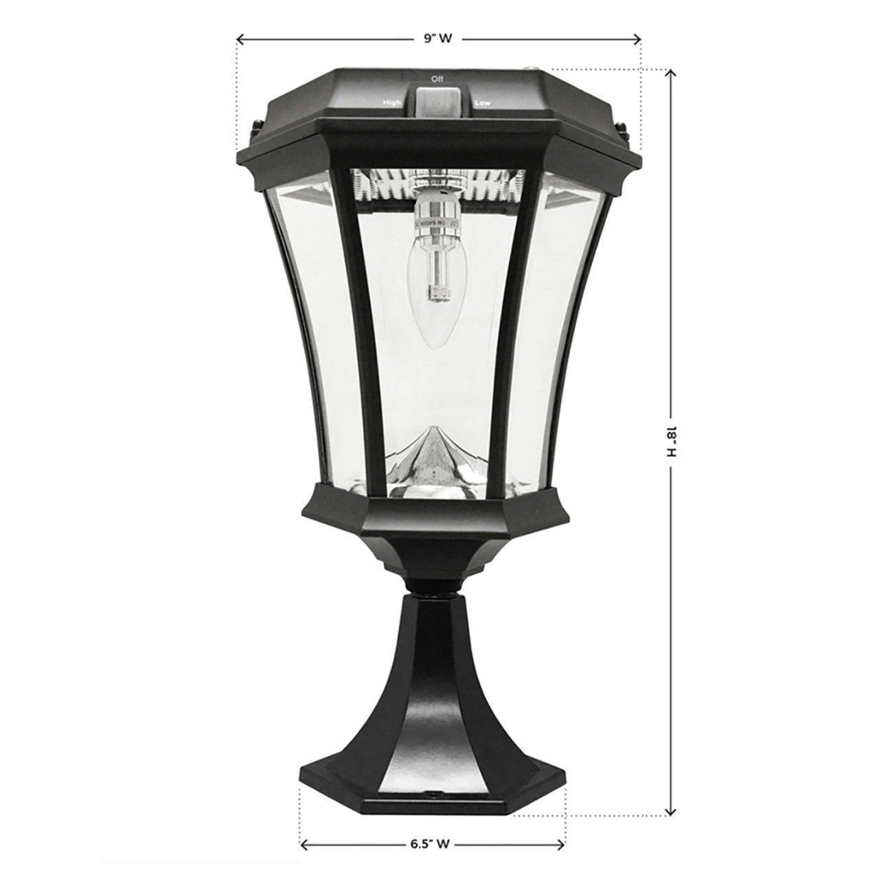 Solar LED Victorian Lantern Light - Gama Sonic