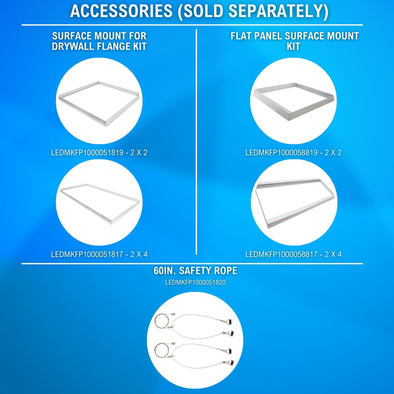 Case of 4 - 2x4 LED Flat Panel Light Cloud Design - Wattage Adjustable 20W/25W/30W/40W/50W - 5 Color Tunable  - LumeGen