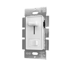 LED 0-10V Wall Dimmer - Slide Toggle - 600W Max - White Finish - SWITCH ONLY