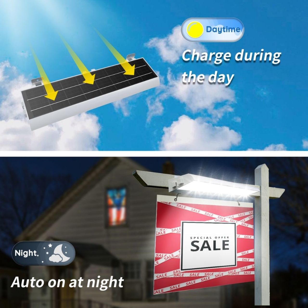 Solar LED Sign Light Bar - 232 LEDs - LumeGen