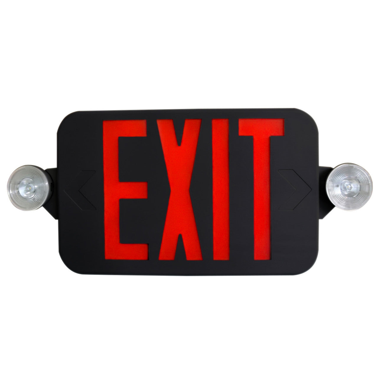 LED Low Profile Exit & Emergency Combo Sign - Red/Green Letters - 90 Min. Emergency Runtime - LumeGen