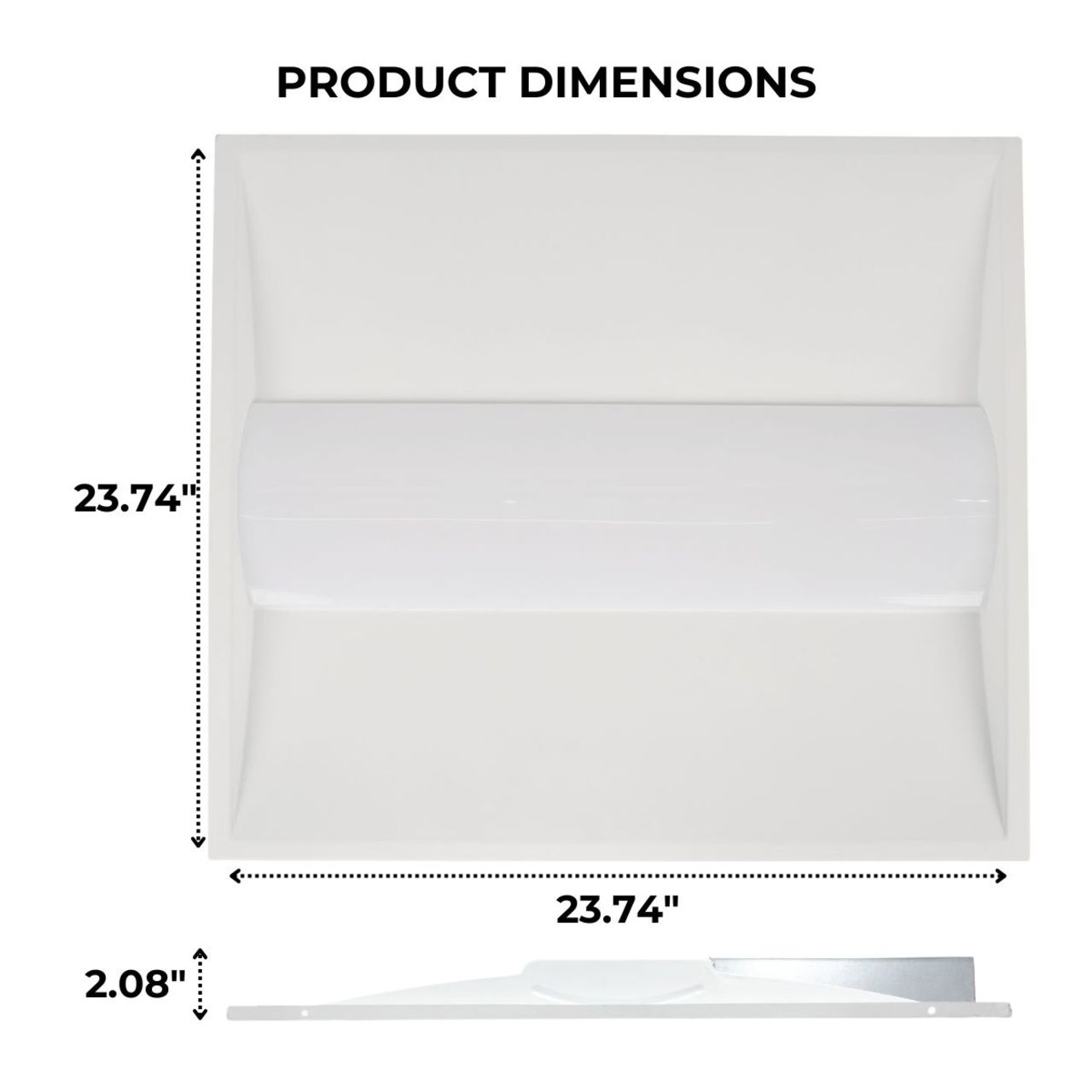 Case of 2 - 2x2 LED Troffer Light - Wattage Adjustable 20W/25W/30W/35W/40W - Color Tunable 35K/40K/50K/57K/65K - LumeGen