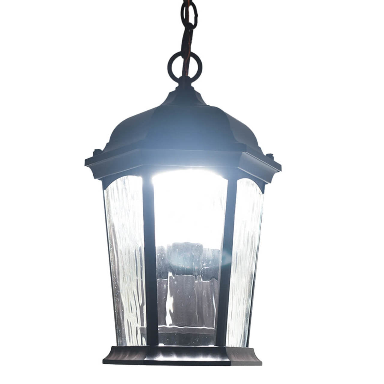 LED Outdoor Flame Hanging Lantern Light - 12.5W - 1300 Lumens - 3000K - Euri Lighting