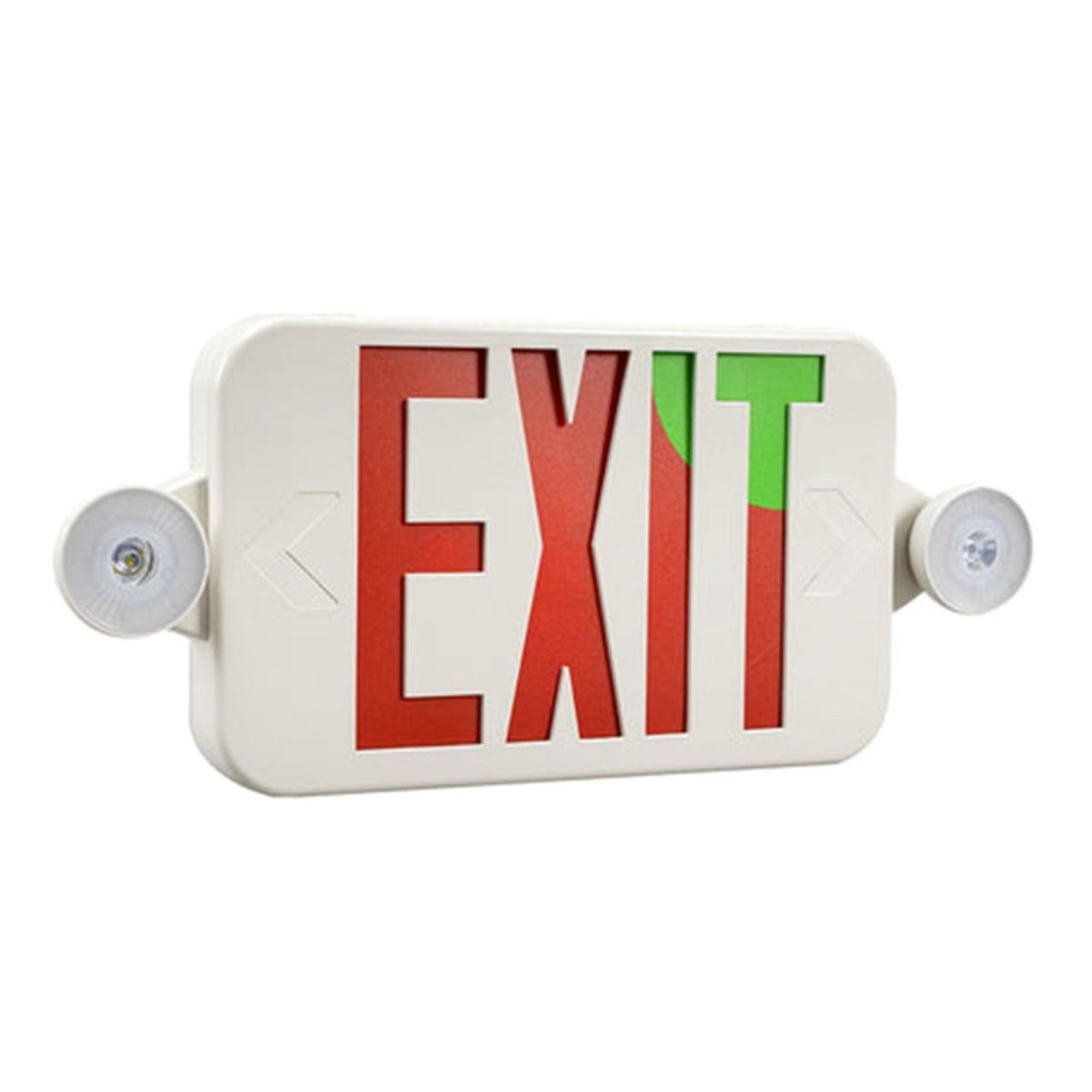 Case of 2 - LED H5 Exit & Safety Sign - Switchable Color Lens Red & Green - Beyond LED Technology