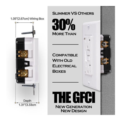 Case of 4 - Receptacle Duplex GFCI Tamper & Weather Resistant