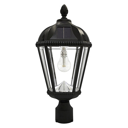 Solar LED Royal Bulb Lantern Light - Black - Gama Sonic