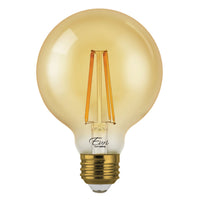 LED G25 Amber Filament - 7W - Dimmable - 75W Equiv - 600 Lumens - 2200K - Euri Lighting