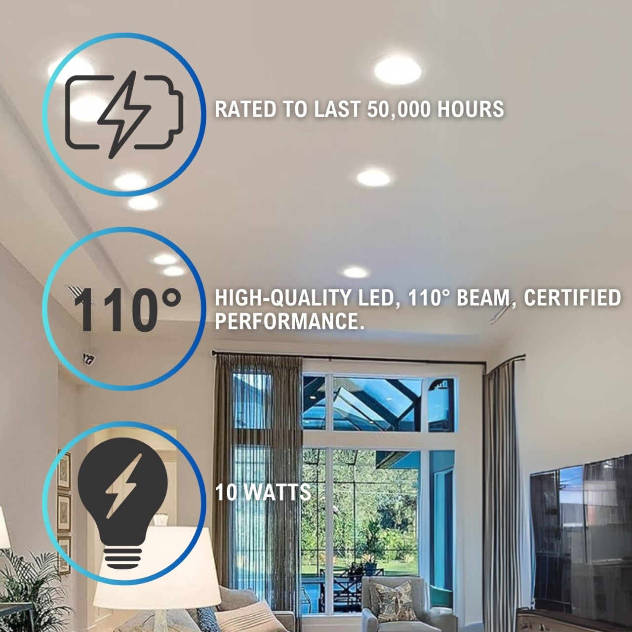 4in. LED Disc Down Light - 10W - Color Tunable 27K/30K/35K/40K/50K - Surface Mount - LumeGen