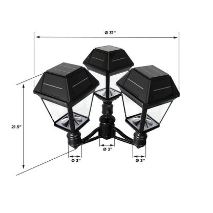 Solar LED Imperial III Commercial Post Light - Dual Color Temperature - Gama Sonic