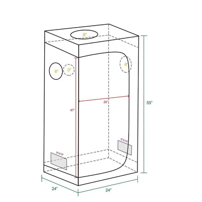 2ft. x 2ft. x 4.5ft. Indoor Grow Tent - Mars Hydro