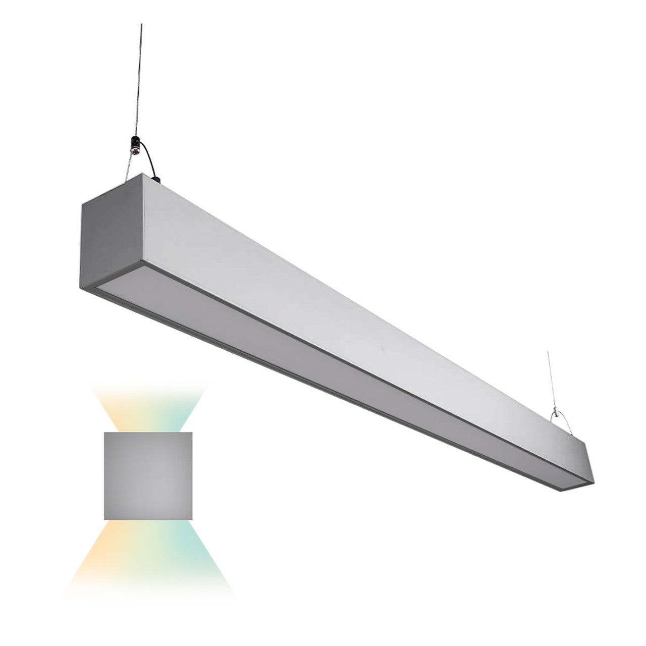 4ft. LED Architectural Up/Down Linear Light - 50 Watt - 6500 Lumens - Color Tunable - Euri Lighting