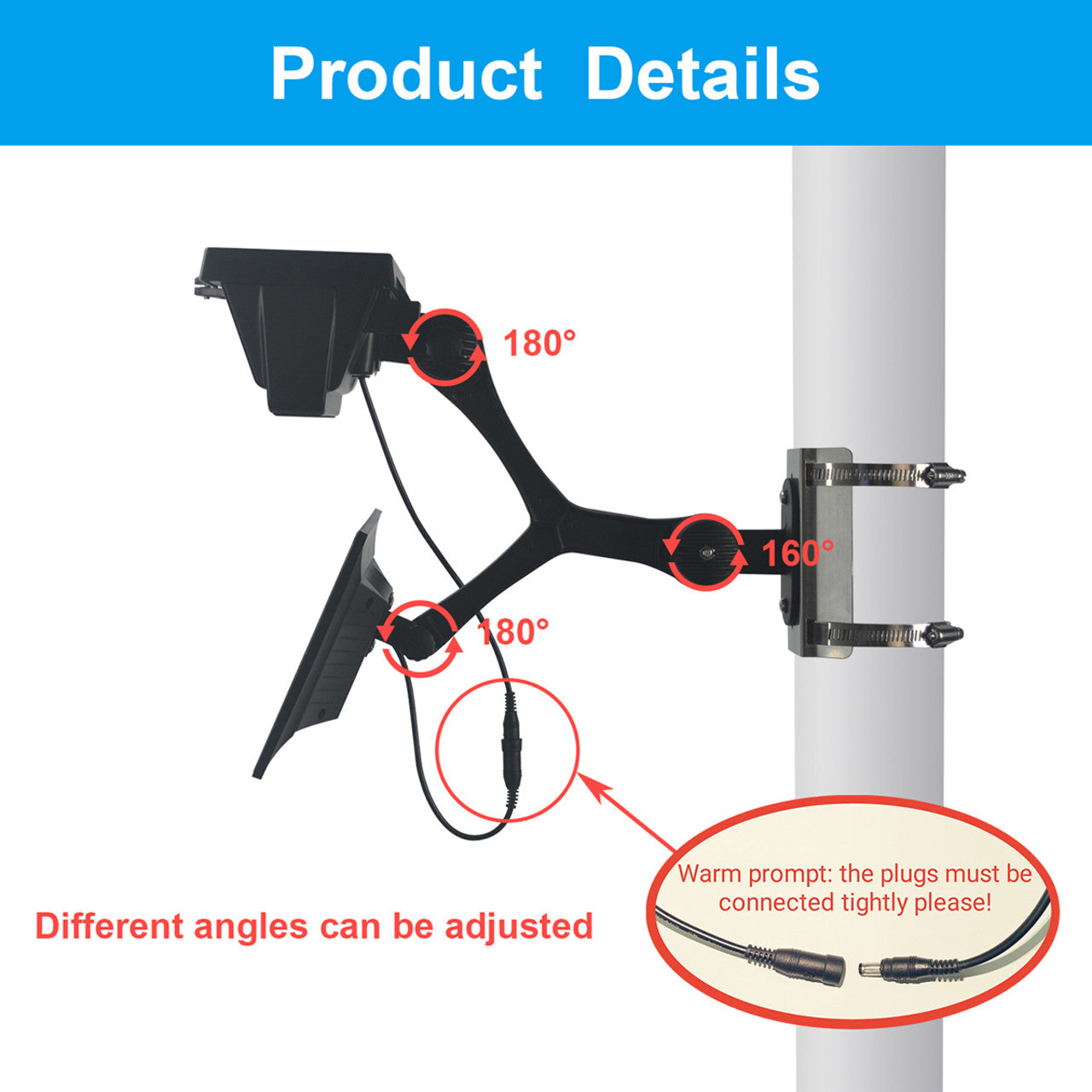 Solar LED Flagpole Light - 720 Lumens - LumeGen