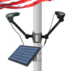 Solar LED Curved Flagpole Light - 1320 Lumens - LumeGen