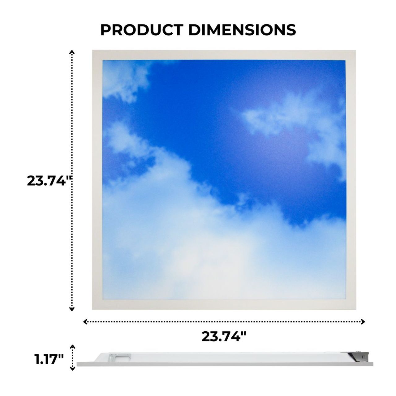 Case of 4 - 2x2 LED Flat Panel Light Cloud Design - 5 Wattage Adjustable - 5 Color Tunable - LumeGen