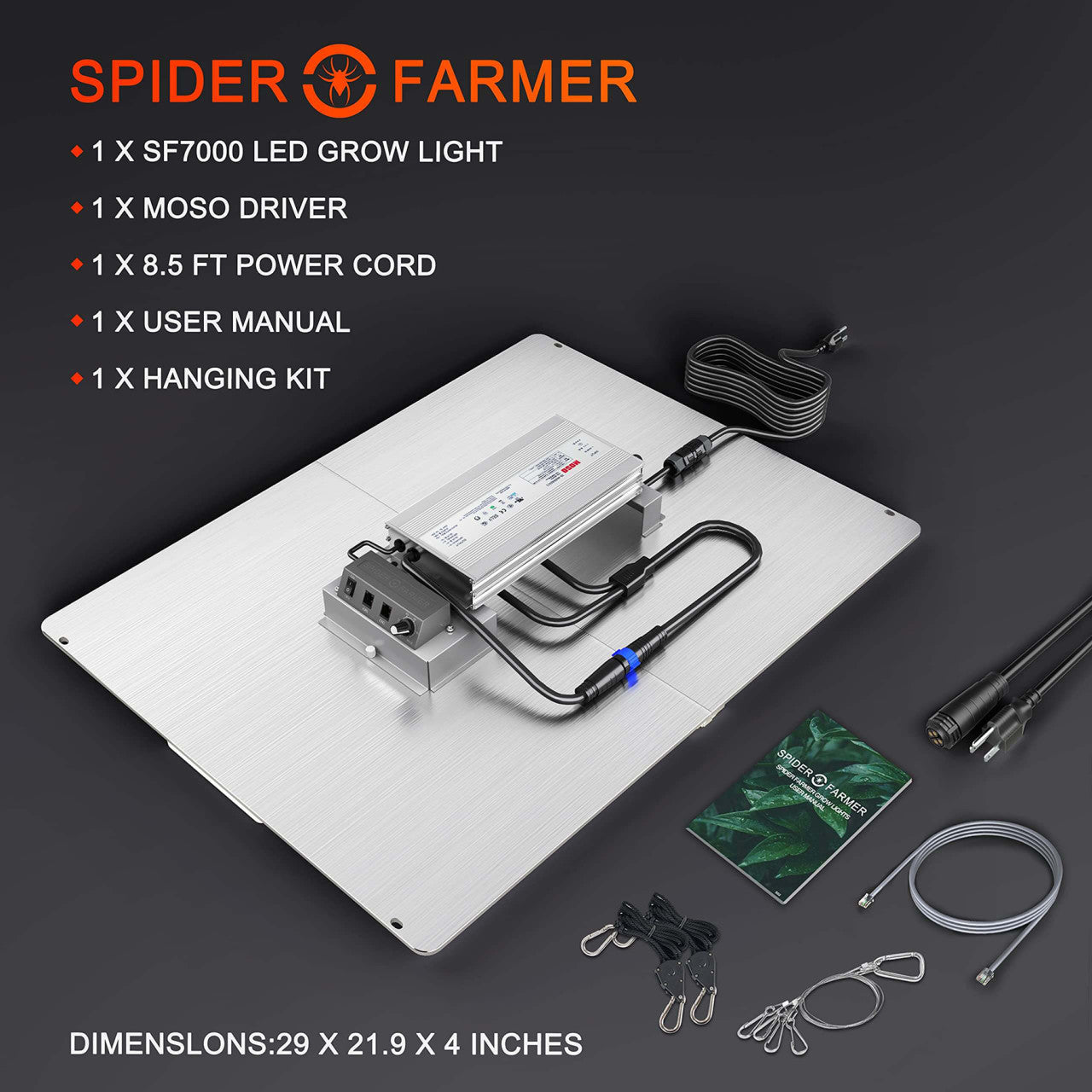 LED Full Spectrum Indoor Foldable Grow Light - 650W - Spider Farmer