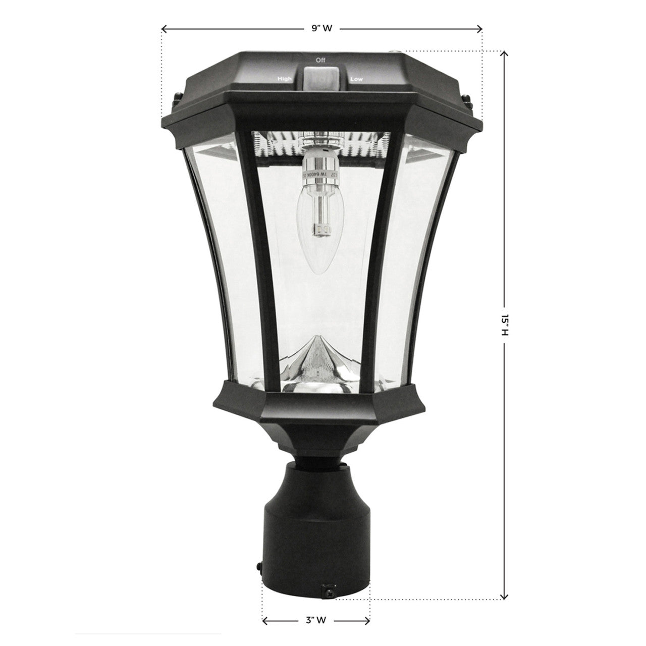 Solar LED Victorian Lantern Light - Gama Sonic