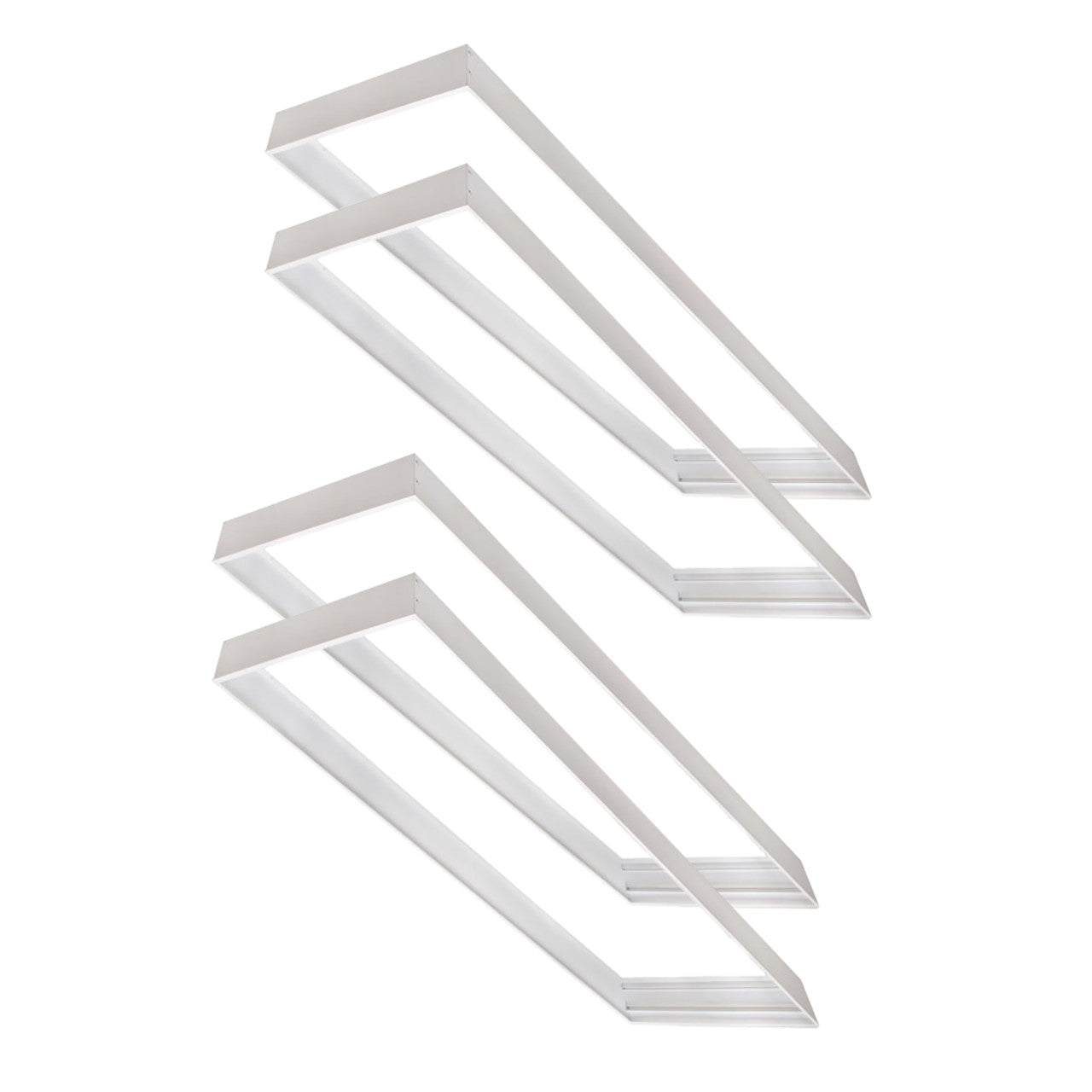 Case of 4 - LED 1x4 Flat Panel Surface Mount Fixture by Jen Lighting