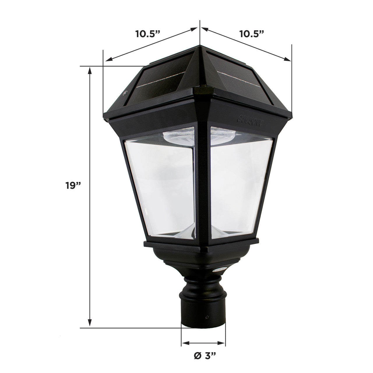 Solar LED Imperial III Commercial Post Light - Dual Color Temperature - Gama Sonic