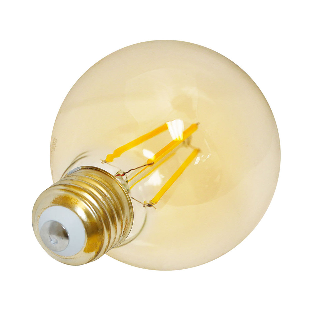 LED G25 Amber Filament - 7W - Dimmable - 75W Equiv - 600 Lumens - 2200K - Euri Lighting