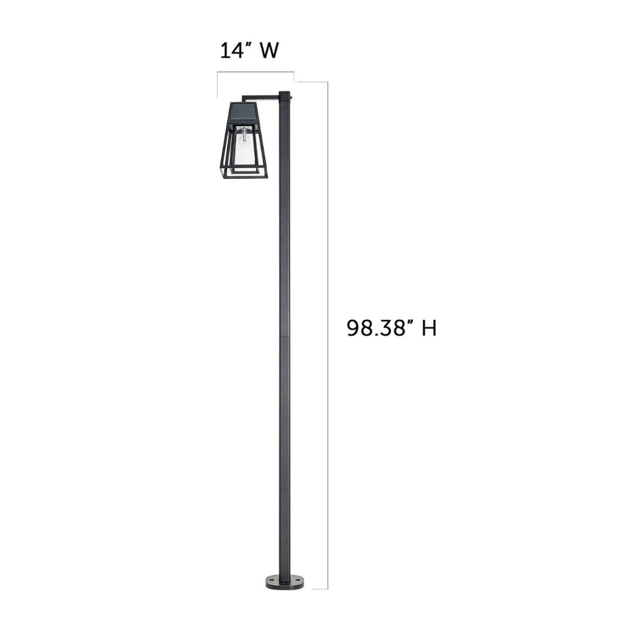 Solar LED Aria Post Light with 8ft Post - Gama Sonic