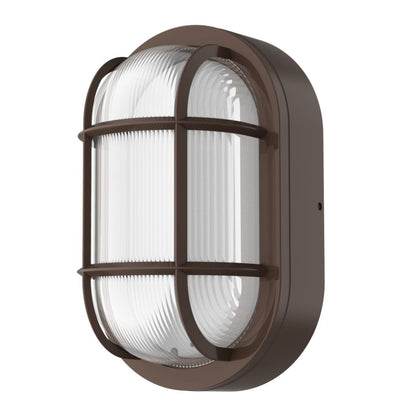 LED Bulkhead Wallpack Light - Wattage Adjustable 12W/16W/20W - Color Tunable - Bronze - LumeGen