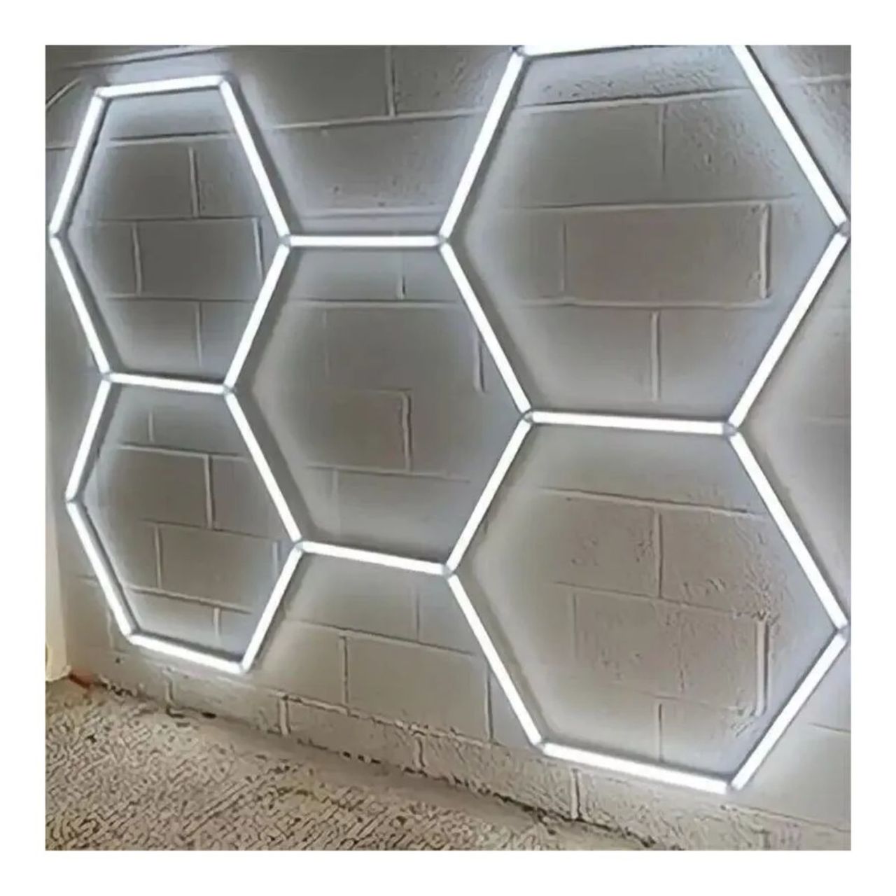 96in x 69in Hexagon Pattern LED Shop Light Kit - 144W - LumeGen