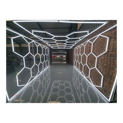 96in x 190in Hexagon Pattern LED Shop Light Kit - 534W - LumeGen