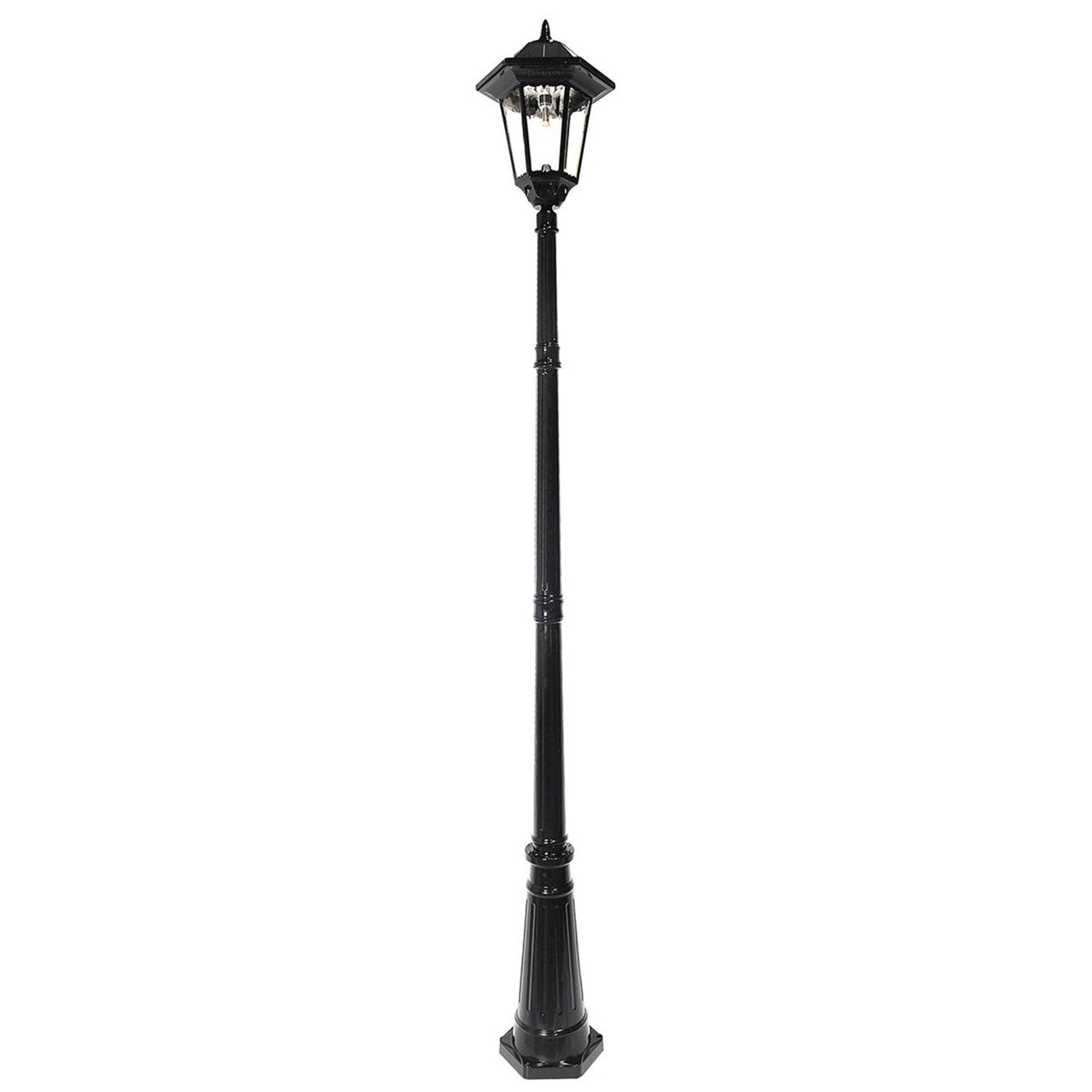 Solar LED Windsor Lantern Light - Black - Gama Sonic