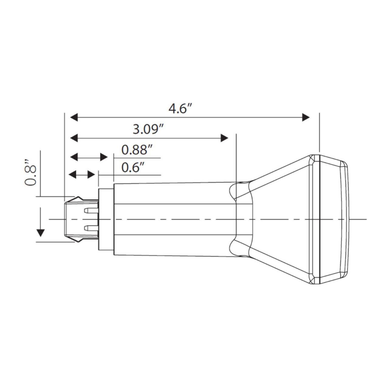 LED 4-Pin Vertical PL Lamp - CFL Ballast Compatible - 9W - Keystone