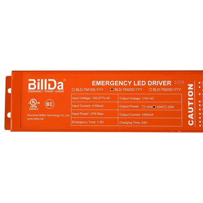 Emergency LED Driver - 20W Output - 90 Minute Backup Time