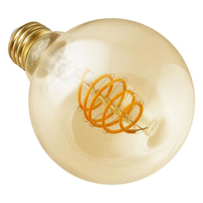 LED G25 Filament Bulb - 4.5W - 250 Lumens - 2200K - Amber Glass - Euri Lighting