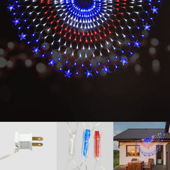 4ft Patriotic Banner Light - 243 Red, White, & Blue LEDs - Waterproof